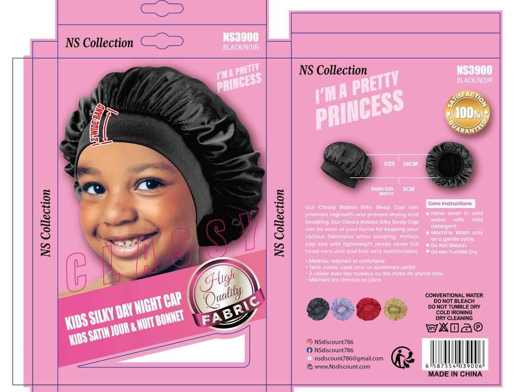 KIDS Satin JOUR & NUIT Bonnet NS collection
