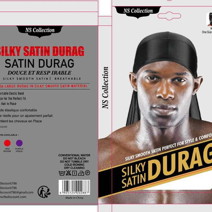 Durag en satin soyeux haute qualité