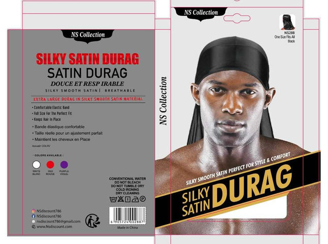 Durag en satin soyeux haute qualité