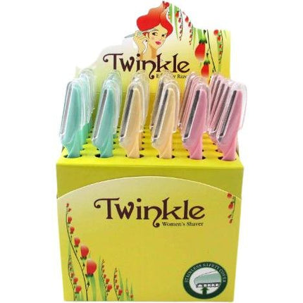 Rasoirs de précision \\\"Twinkle\\\" pour sourcils et visage (Boîte présentoir)