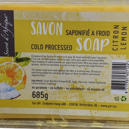 Secret dAfrique Soap Lemon Cold Processed 685g