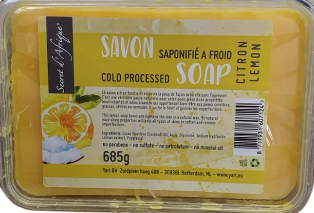 Secret dAfrique Soap Lemon Cold Processed 685g