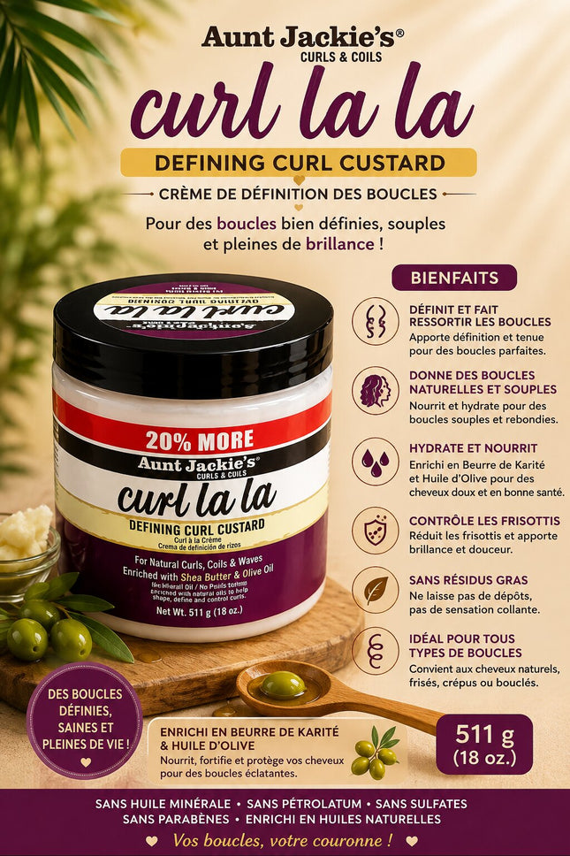 Aunt Jackie's Curl La La Defining Curl Custard 511g