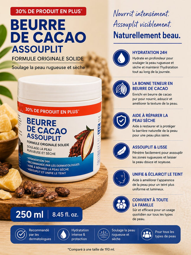 Beurre de Cacao Assouplit 250ml