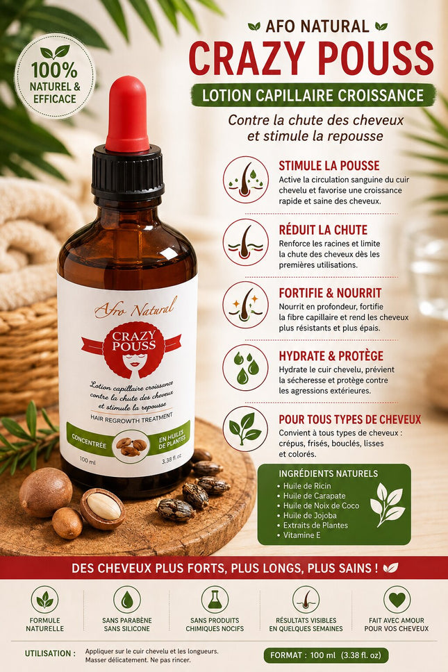 Crazy Pouss Afo Natural Lotion Capillaire Croissance