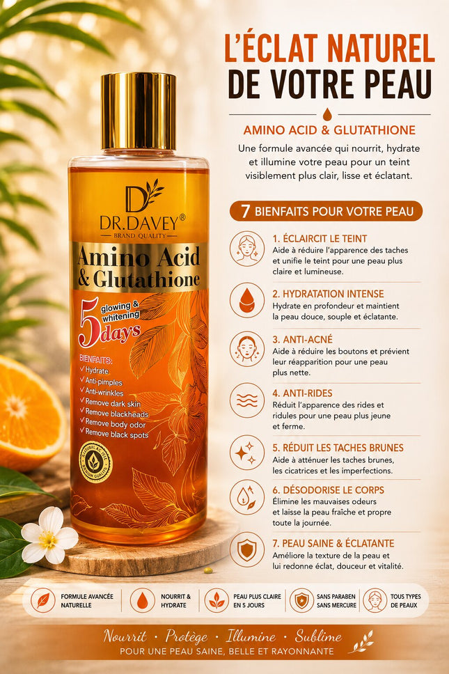 Dr. Davey Amino Acid & Glutathione Glow Body Oil 300ml