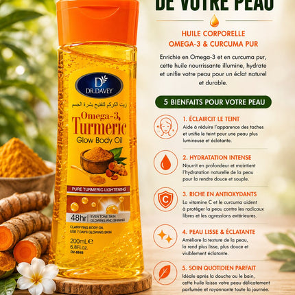 Dr. Davey Omega-3 & Turmeric Glow Body Oil 200ml