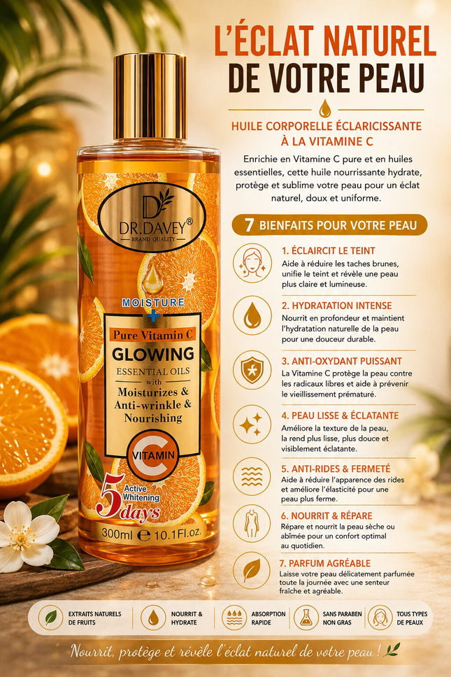 Dr. Davey Pure Vitamine C Glowing Essential Oils 300ml