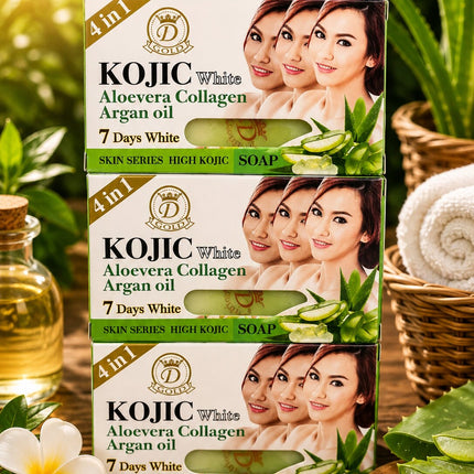 Kojic White Aloe Vera Collagen Argan Oil Soap