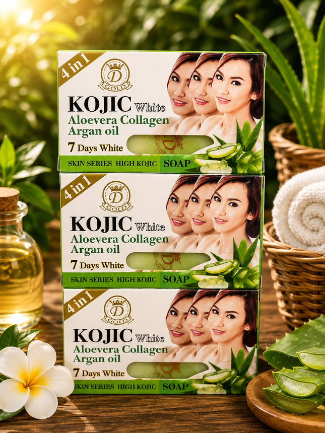 Kojic White Aloe Vera Collagen Argan Oil Soap