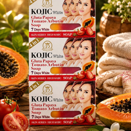 Kojic White Gluta Papaya Tomato Arbutin Soap
