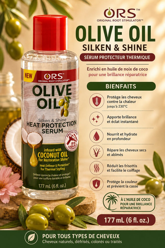 ORS Olive Oil Silken & Shine Heat Protection Serum 177ml
