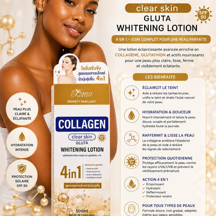 Perfect Beauté Collagen Clear Skin Gluta Whitening Lotion 4in1