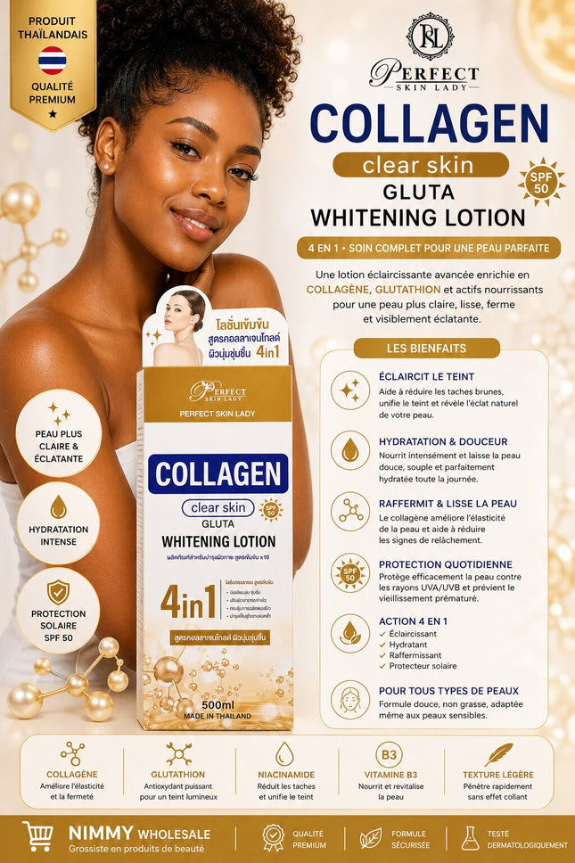 Perfect Beauté Collagen Clear Skin Gluta Whitening Lotion 4in1