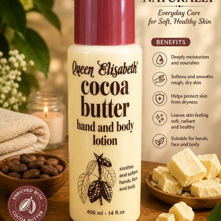 Queen Elisabeth Cocoa Butter Hand & Body Lotion 400ml