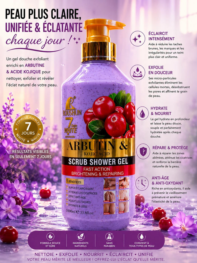 Roushun Arbutin & Kojic Acid Scrub Shower Gel 500ml