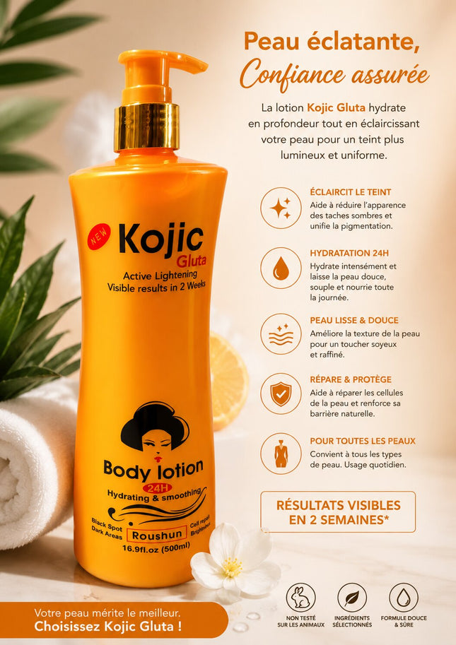 Roushun Kojic Gluta Active Lightening Body Lotion 500ml