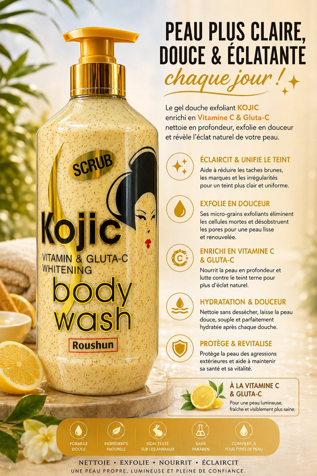 Roushun Kojic Vitamine & Gluta-C Whitening Body Wash 500ml