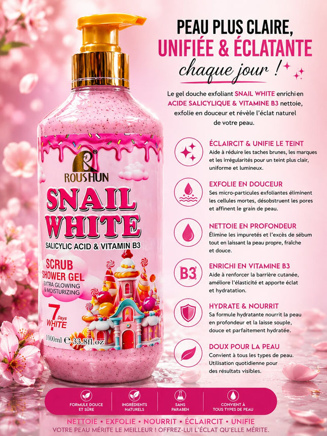 Roushun Snail White Scrub Shower Gel 500ml