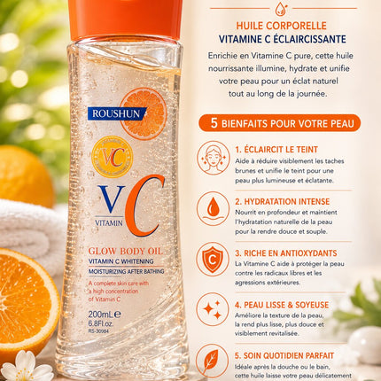 Roushun VC Vitamine C Glow Body Oil 200ml