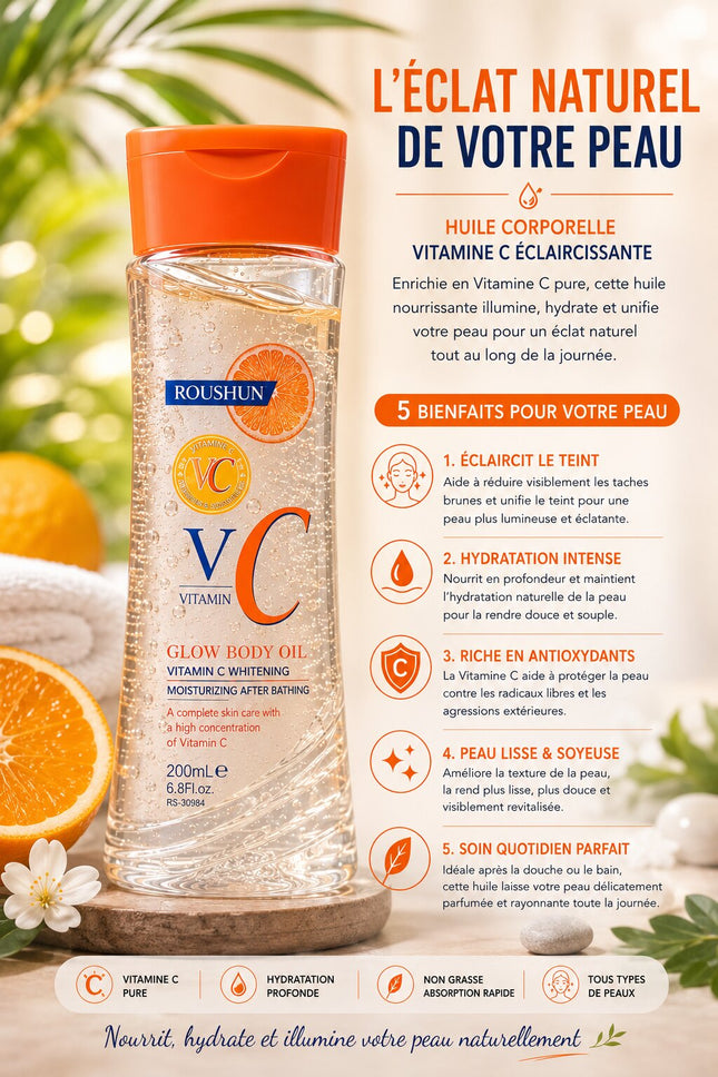 Roushun VC Vitamine C Glow Body Oil 200ml