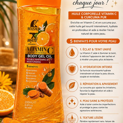 Roushun Vitamine C & Curcuma Body Gel Oil 200ml