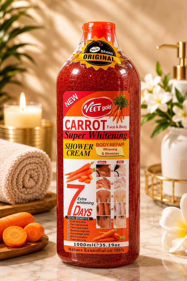 Veet Gold Carrot Super Whitening Shower Cream 1000ml